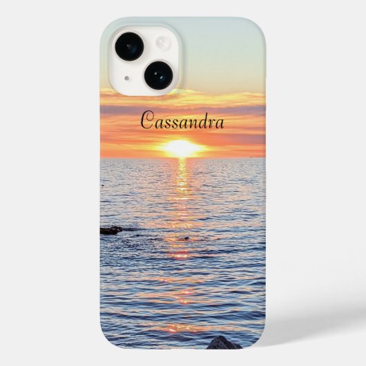 Mooie Gouden Zonsondergang Over De Oceaan Custom N Case-Mate iPhone Case (Achterkant)