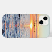Mooie Gouden Zonsondergang Over De Oceaan Custom N Case-Mate iPhone Case (Achterkant (horizontaal))