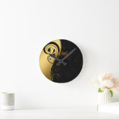 Mooie gouden zwarte elegant ronde klok (Huis)