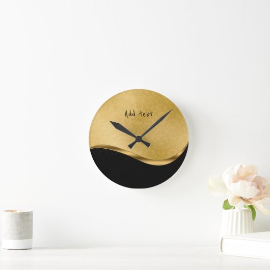 Mooie gouden zwarte elegant ronde klok (Huis)