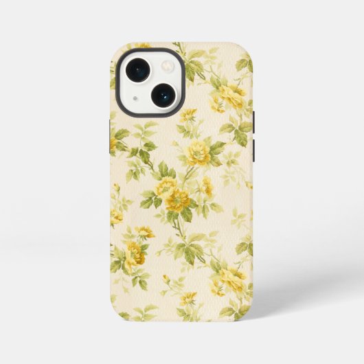 Mooie goudgele boerderij bloemmotief iPhone hoesje (Achterkant)