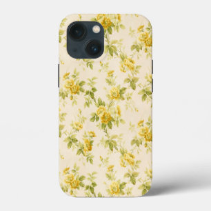 Mooie goudgele boerderij bloemmotief iPhone 13 mini hoesje