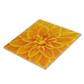 Mooie goudgele Dahlia bloem kleurrijk Tegeltje (Zijkant)