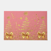 Mooie goudglanzen bomen schattig, modern roze deurmat (Voorkant)