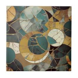 Mooie goudgroene huis tegels tegeltje