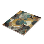 Mooie goudgroene huis tegels tegeltje (Zijkant)