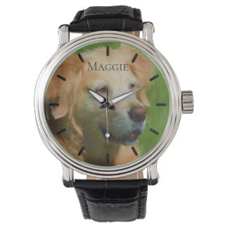 Mooie Goudkleurige Retriever Aangepast Gepersonali Horloge