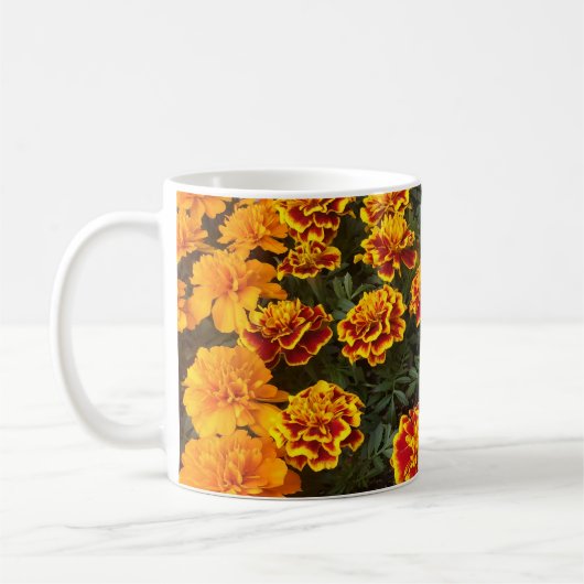 Mooie goudsbloemen koffie Mok (Links)