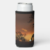 Mooie graaspaarden in de Sunrise Koelbox Seltzer Blikjeskoeler (Seltzer Achterkant)