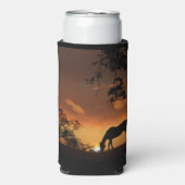 Mooie graaspaarden in de Sunrise Koelbox Seltzer Blikjeskoeler (Seltzer Voorkant)