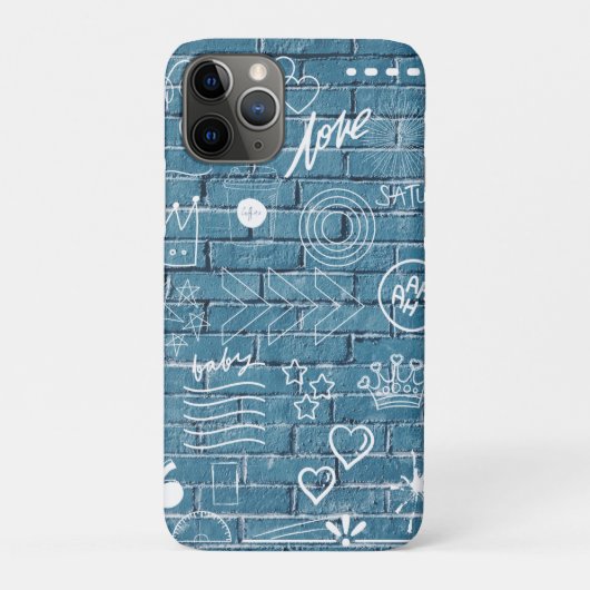 Mooie graffiti-kunst op wandgroene kalligrafie Case-Mate iPhone case (Achterkant)