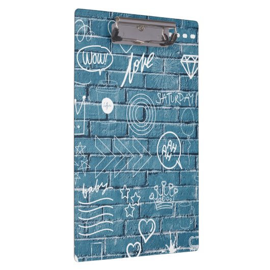 Mooie graffiti-kunst op wandgroene kalligrafie klembord (Rechts)