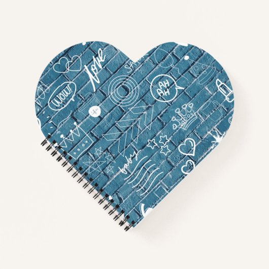 Mooie graffiti-kunst op wandgroene kalligrafie notitieboek (Voorkant)