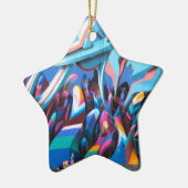 Mooie Graffiti Muur Keramisch Ornament (Links)