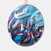 Mooie Graffiti Muur Keramisch Ornament (Links)
