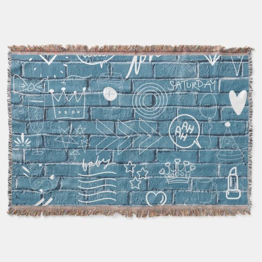 Mooie graffiti op Wall-groene kalligrafie Deken (Voorkant)