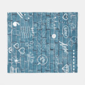 Mooie graffiti op Wall-groene kalligrafie Fleece Deken (Voorkant (Horizontaal))