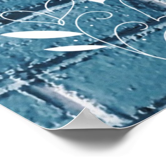 Mooie graffiti op Wall-groene kalligrafie Poster (Hoek)