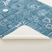 Mooie graffiti op Wall-groene kalligrafie Sherpa Deken (3/4)