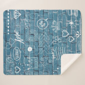 Mooie graffiti op Wall-groene kalligrafie Sherpa Deken (Voorkant (horizontaal))