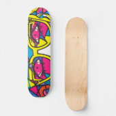 Mooie graffiti voor vrouwelijke wandkunst persoonlijk skateboard (Voorkant)