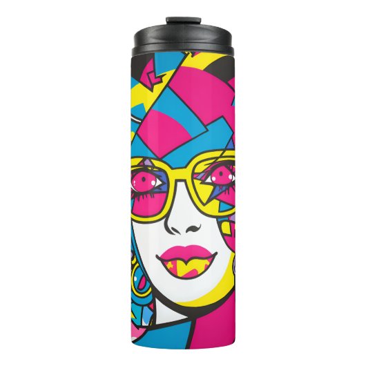 Mooie graffiti voor vrouwelijke wandkunst thermosbeker (Voorkant)