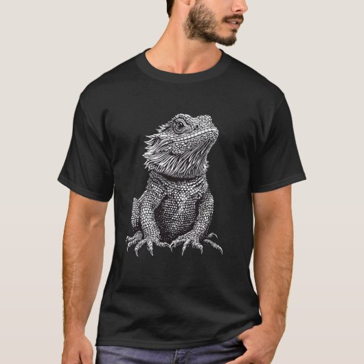 Mooie Grafische Baardagaam T-shirt (Voorkant)