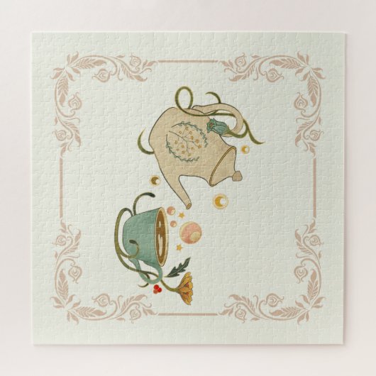 Mooie grafische theaterkunst, beige achtergrond legpuzzel (Horizontaal)