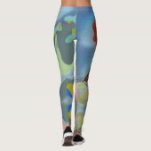 Mooie grafische vormgeving, volledige tekenafdrukk leggings (Achterkant)