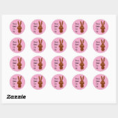Mooie Grappige Chocolade Paashaas Stickers (Vel)