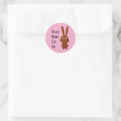 Mooie Grappige Chocolade Paashaas Stickers (Tas)