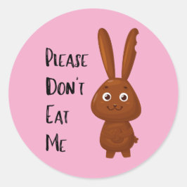 Mooie Grappige Chocolade Paashaas Stickers