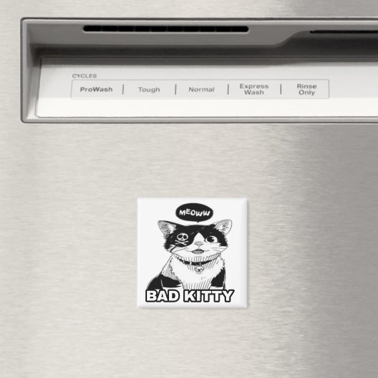 Mooie grappige coole kat 1 magneet (Insitu (Vaatwasser))