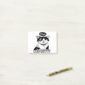 Mooie grappige coole kat 1 post-it® notes (Op bureau)