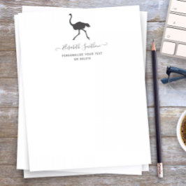 Mooie Grappige Dier Struisvogel Vogel Persoonlijk  Briefhoofd