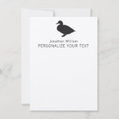 Mooie Grappige Eend Elegant Retro Persoonlijk Brie Notitiekaartje (Voorkant)