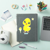 Mooie Grappige Gelukkige Kuiken Sticker (iPad Cover)