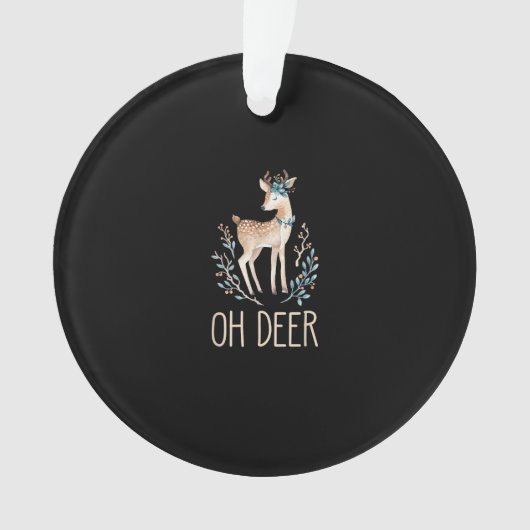 Mooie Grappige Herten Oh Hert Modern Design Ornament (voorkant)