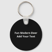 Mooie Grappige Herten Oh Hert Modern Design Sleutelhanger (Achterkant)