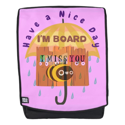 Mooie grappige hommel rugtassen (Voorkant)