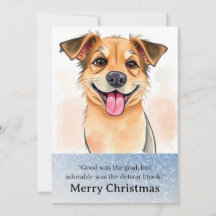Mooie Grappige Hond Kerstkaart