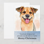 Mooie Grappige Hond Kerstkaart (Voorkant / Achterkant)