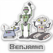 Mooie, grappige illustratie van de cartoon van rob sticker (Voorkant)