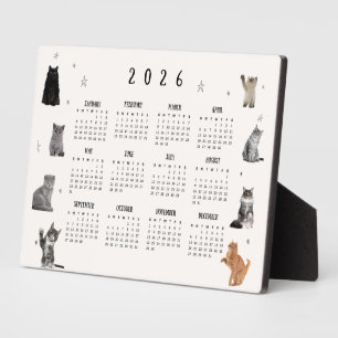 Mooie Grappige Kat 2026 Agenda Fotoplaat