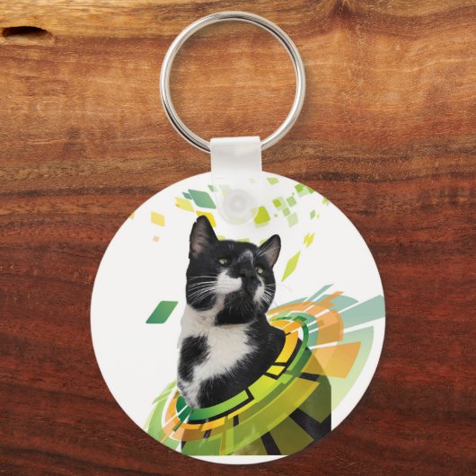 Mooie grappige kat sleutelhanger (Voorkant)