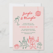 Mooie Grappige Kerst Krabbeltjes Vakantie Feestje Kaart (Voorkant)