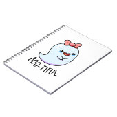 Mooie Grappige Meisjesachtige Halloween Geest Punt Notitieboek (Linkerzijde)