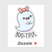 Mooie Grappige Meisjesachtige Halloween Geest Punt Sticker (Vel)