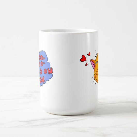 Mooie Grappige Oranje kat tekst Achoo! op je Koffiemok (Center)