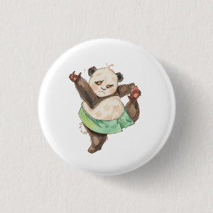 Mooie grappige panda ballerina speld badge ronde button 3,2 cm